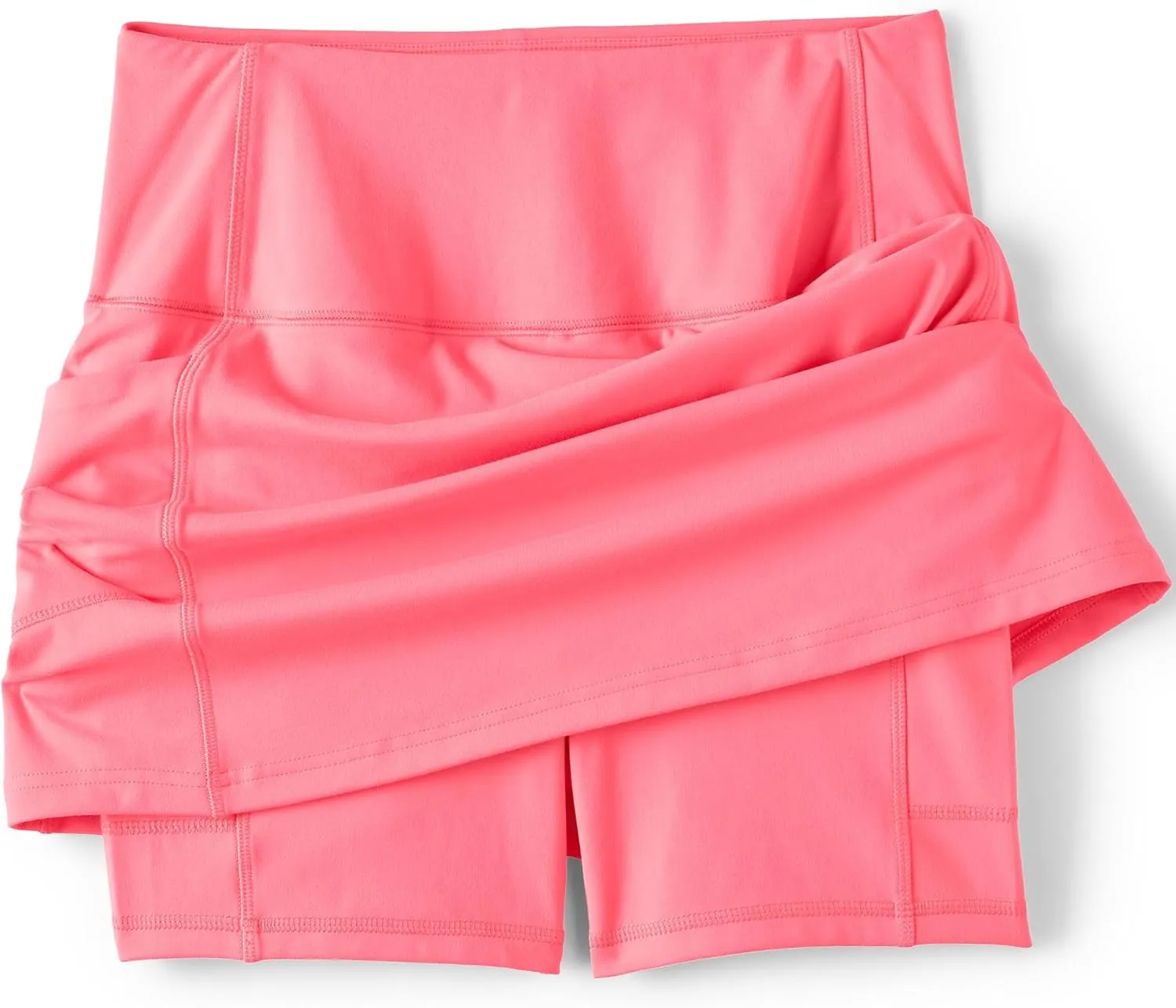 Lands' End Women's Active High Impact High Rise Flat Front Skorts