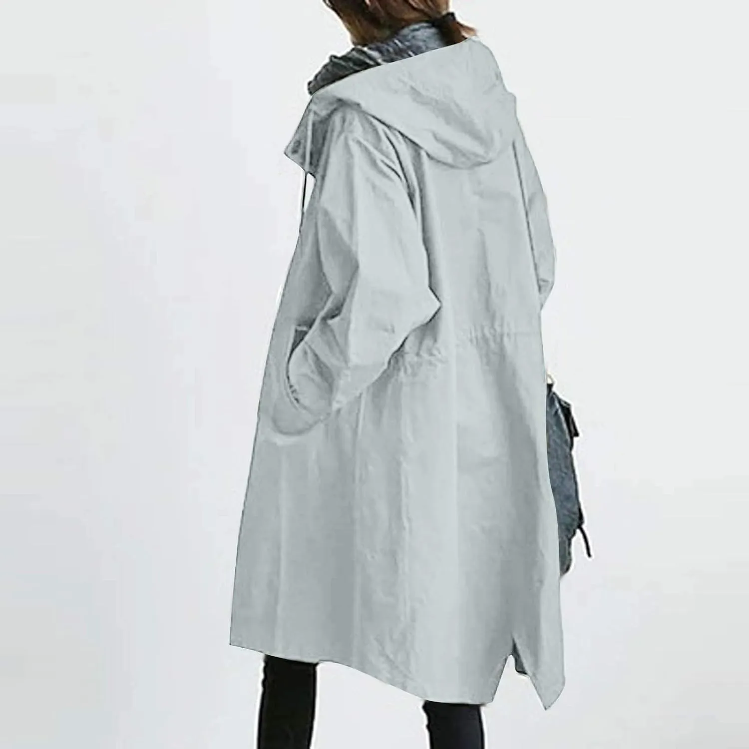 Lapel Jacket with Belt Coat Outwear Womens Elegant Windbreaker Wild Winter Women'S Womens Water-Resistanr Trench