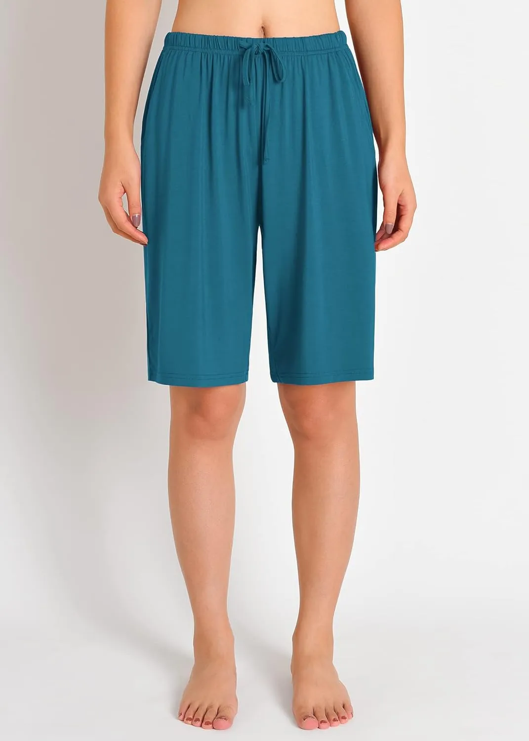 Latuza Women's Viscose Pajama Shorts Knee Length Sleep Shorts