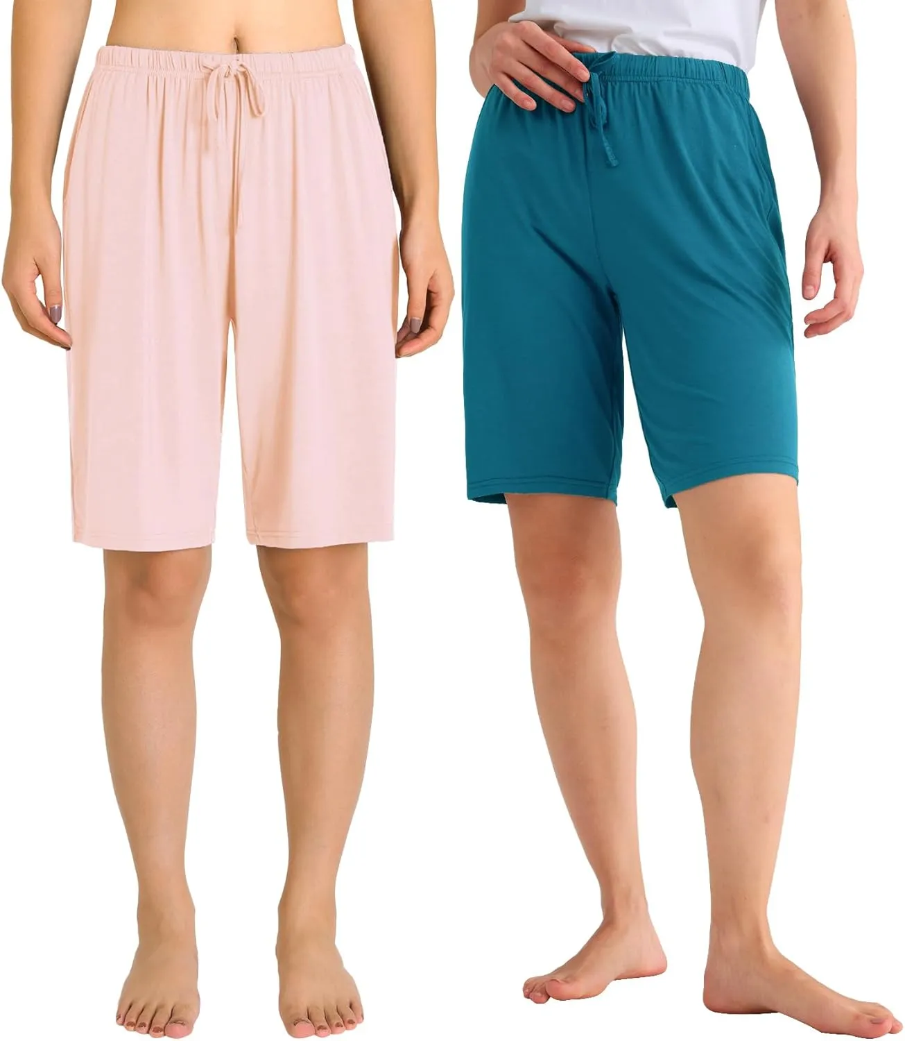 Latuza Women's Viscose Pajama Shorts Knee Length Sleep Shorts