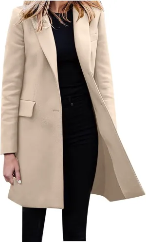 LCMTWX Trench Coat for Women 2023 Office Sleeveless Button Woolen Jacket Coat Trench Coat Women Trench Coats for Women