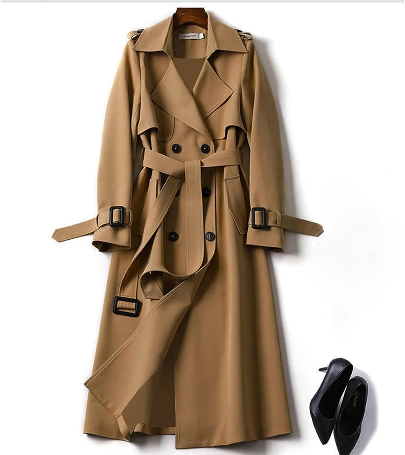 LCMTWX Winter Coat Women Long Suit Collar Printed Pocket Jacket Womens Winter Coats Trench Coat Women Coats for Women