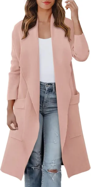 LCMTWX Winter Coat Women Long Suit Collar Printed Pocket Jacket Womens Winter Coats Trench Coat Women Coats for Women