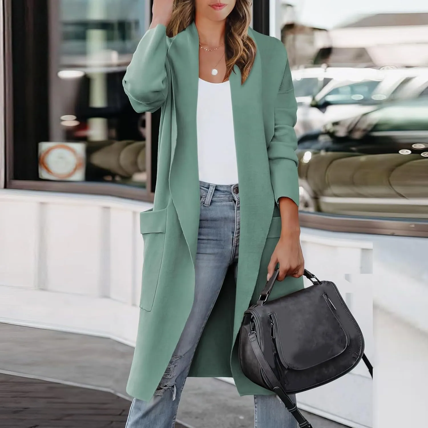 LCMTWX Winter Coat Women Long Suit Collar Printed Pocket Jacket Womens Winter Coats Trench Coat Women Coats for Women