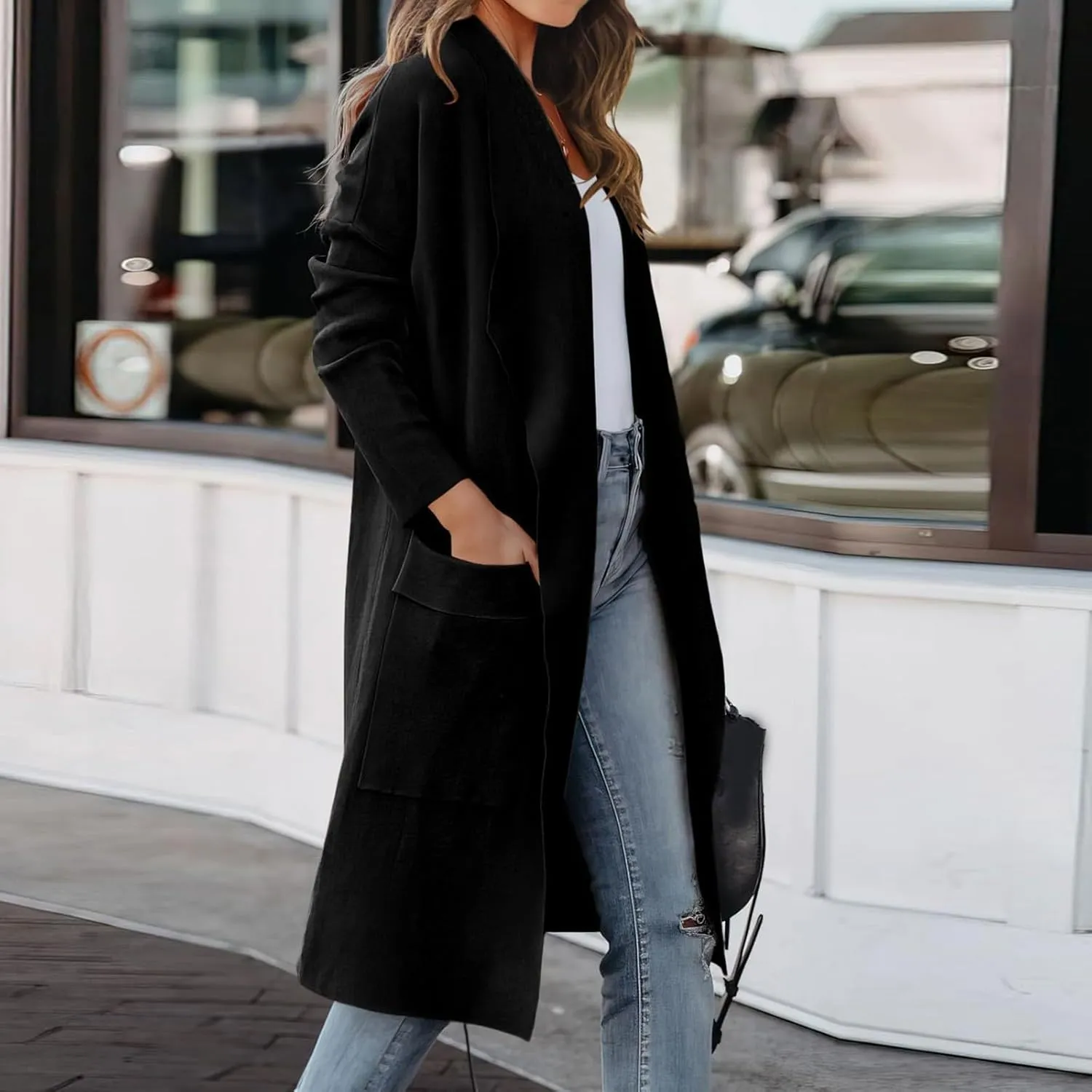 LCMTWX Winter Coat Women Long Suit Collar Printed Pocket Jacket Womens Winter Coats Trench Coat Women Coats for Women