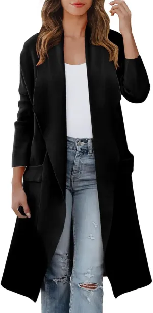 LCMTWX Winter Coat Women Long Suit Collar Printed Pocket Jacket Womens Winter Coats Trench Coat Women Coats for Women