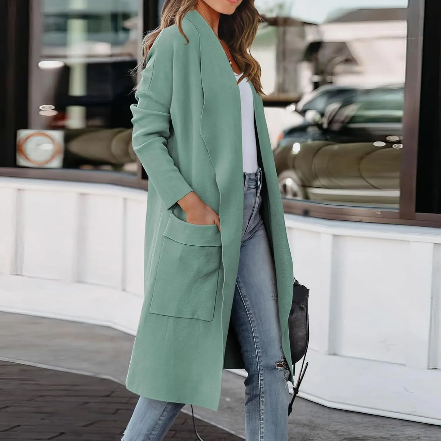 LCMTWX Winter Coat Women Long Suit Collar Printed Pocket Jacket Womens Winter Coats Trench Coat Women Coats for Women