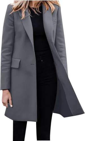 LCMTWX Winter Coats for Women Winter Office Sleeveless Button Woolen Jacket Coat Long Coats for Women Dressy Winter Coat