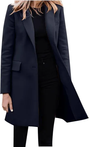 LCMTWX Winter Coats for Women Winter Office Sleeveless Button Woolen Jacket Coat Long Coats for Women Dressy Winter Coat