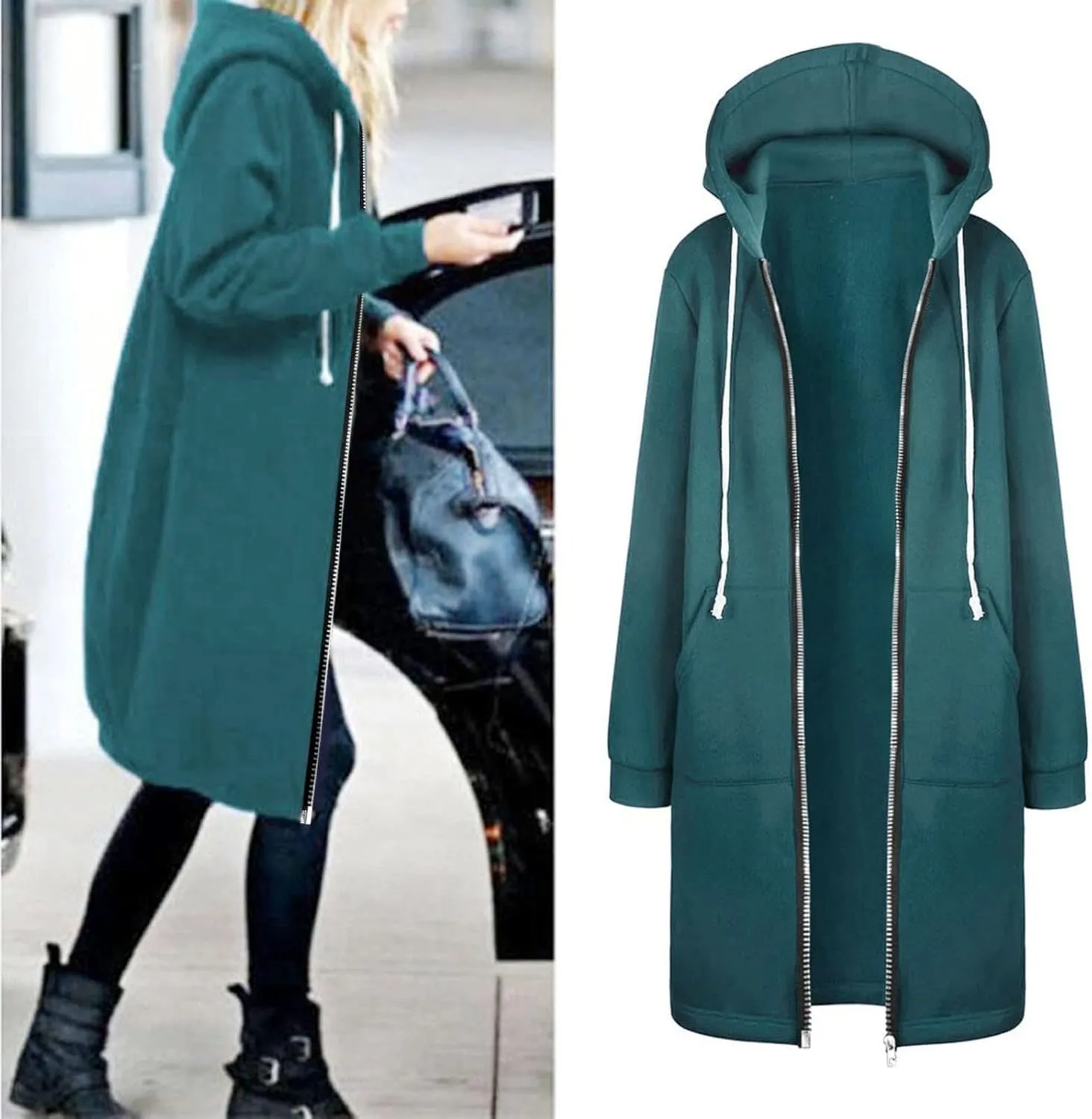 LCMTWX Women Trench Coat Hooded Coat Outwear Womens Elegant Windbreaker Wild Winter Women's Coat Women Trench Coat Women