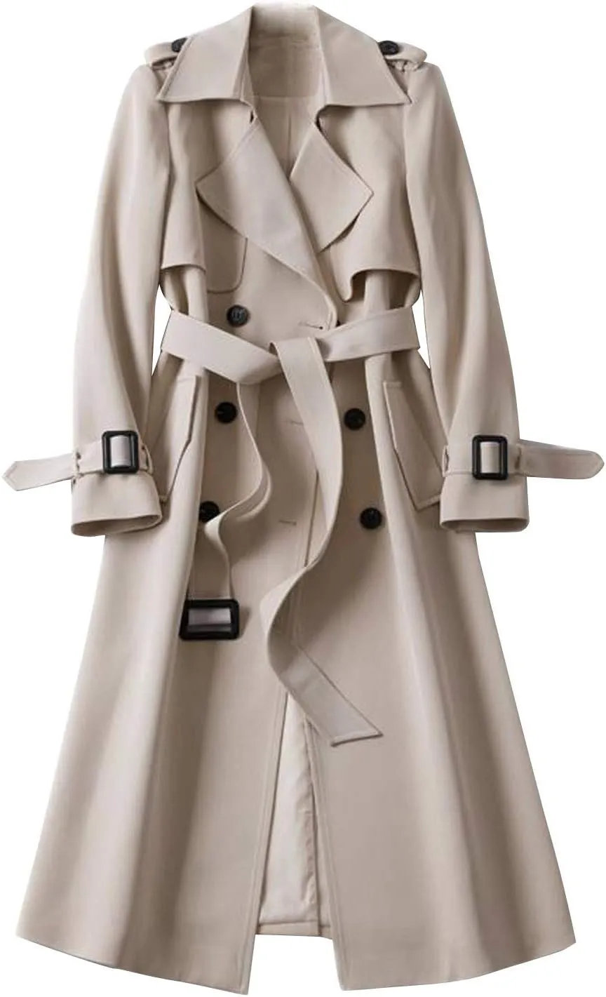 LCMTWX Women Trench Coat Hooded Coat Outwear Womens Elegant Windbreaker Wild Winter Women's Coat Women Trench Coat Women