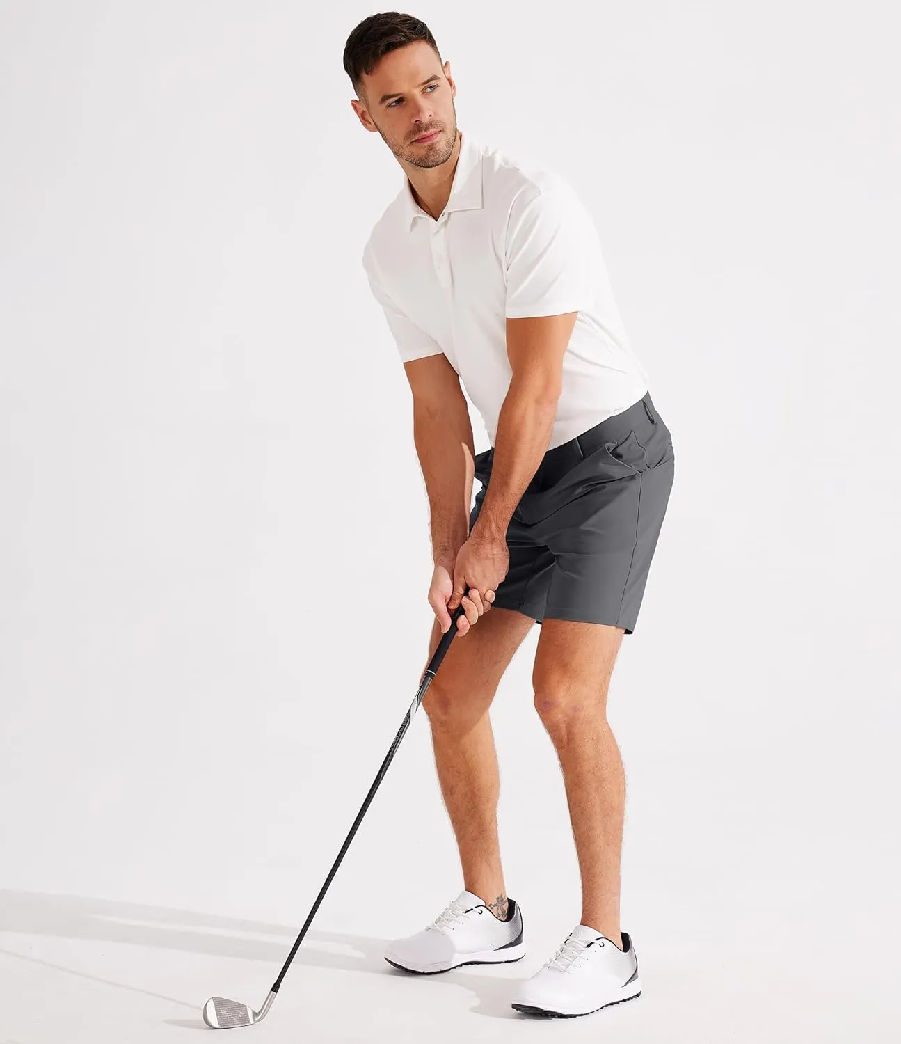 Libin Golf Shorts Men Dress Shorts Casual Work Flat Front Shorts 7" 9" Stretch Lightweight