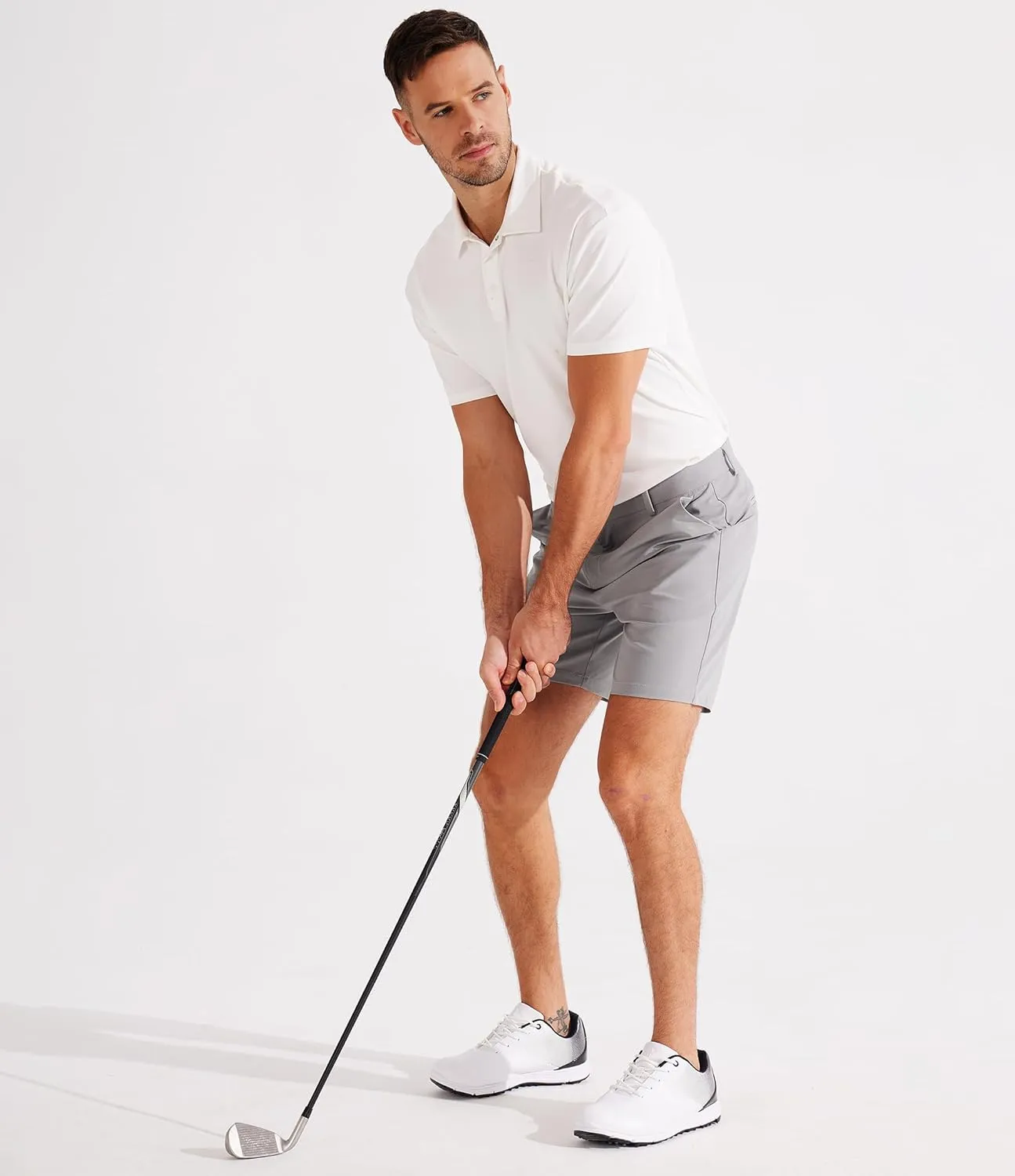 Libin Golf Shorts Men Dress Shorts Casual Work Flat Front Shorts 7" 9" Stretch Lightweight