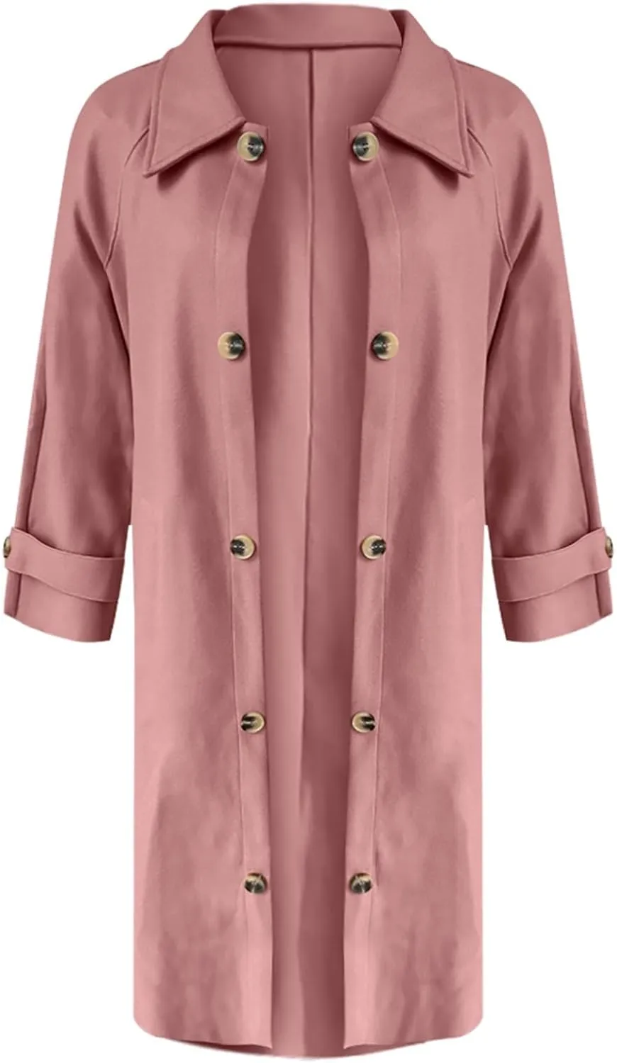 Lightweight Trench Coat Women Jacket Loose Fitting Warm Winter Outwear Fashion Lapel Jacket Coats Short Trench Coat