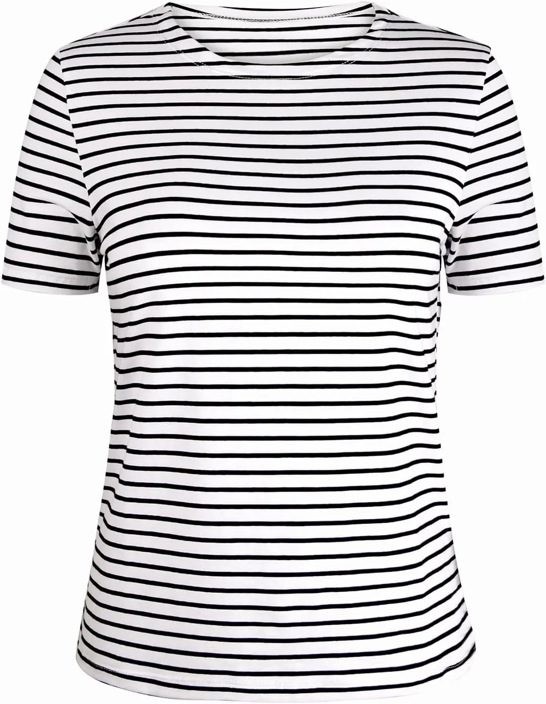 LilyCoco Women's Short Sleeve Striped Shirt Summer Crewneck T Shirt Basic Tops