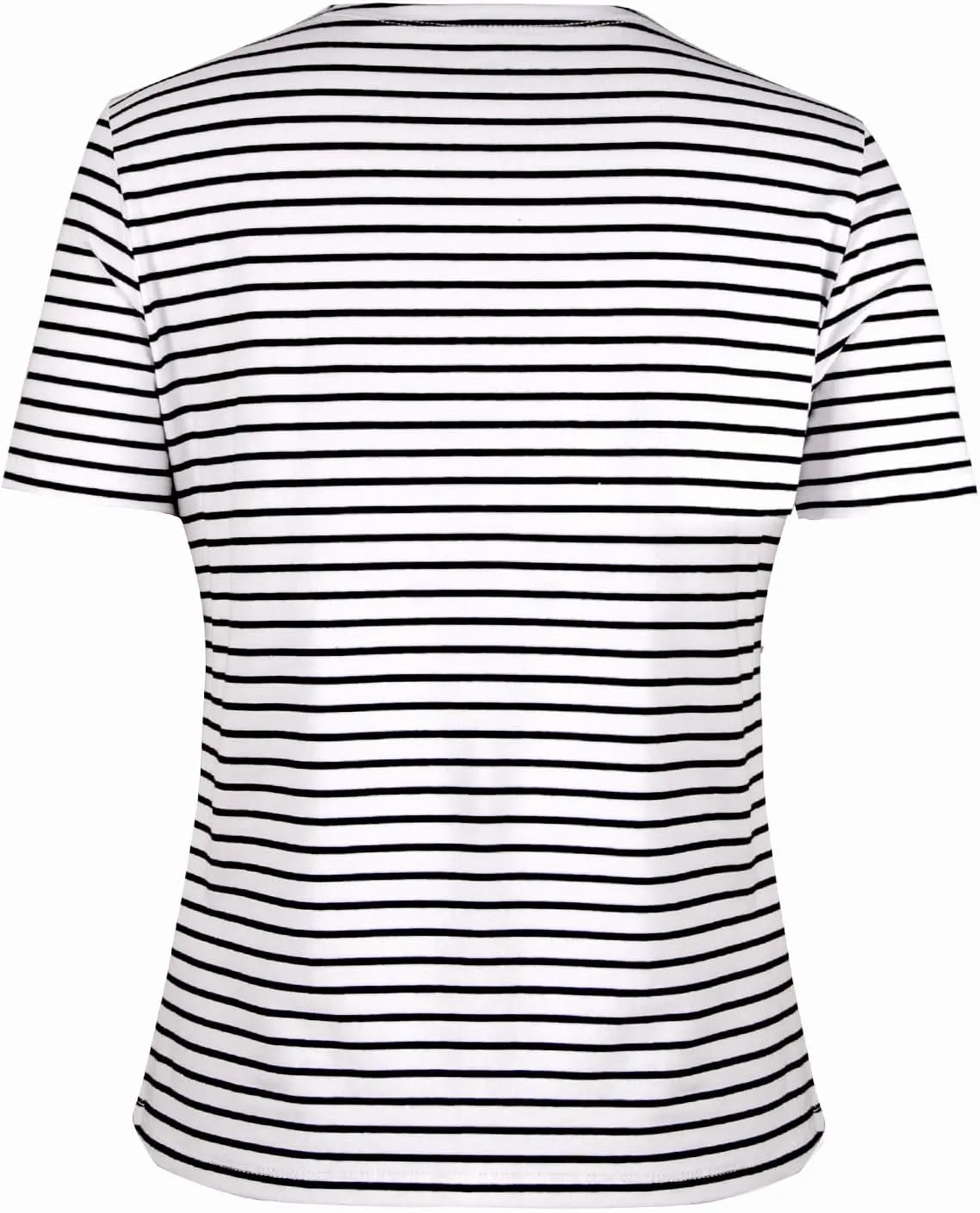 LilyCoco Women's Short Sleeve Striped Shirt Summer Crewneck T Shirt Basic Tops