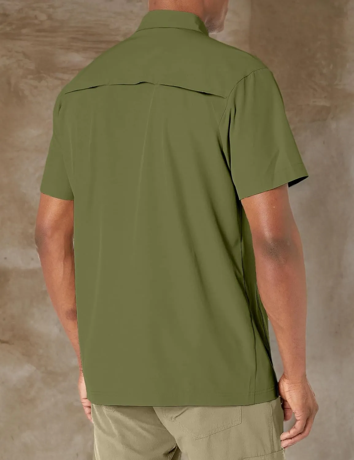 Little Donkey Andy Men's Lightweight Short Sleeve Shirt Quick Dry Stretch Shirt for Hiking Travel, UPF50