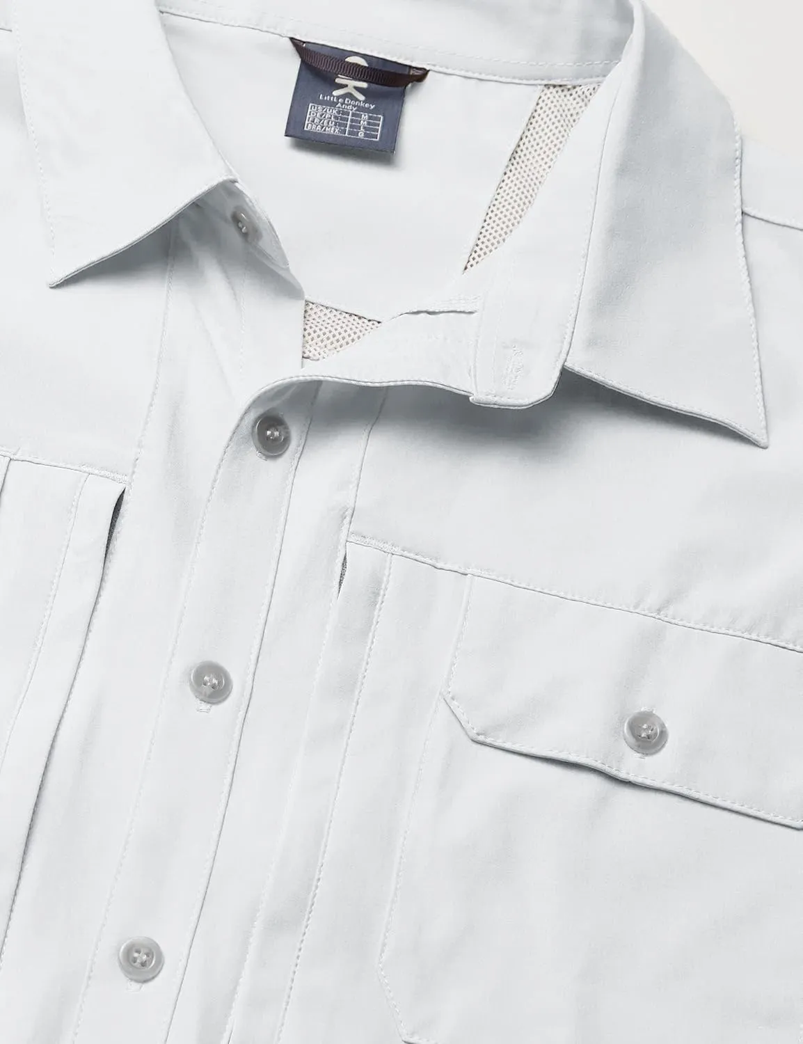 Little Donkey Andy Men's Lightweight Short Sleeve Shirt Quick Dry Stretch Shirt for Hiking Travel, UPF50