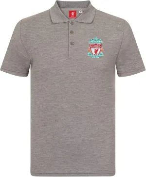 Liverpool Football Club Official Soccer Gift Mens Crest Polo Shirt