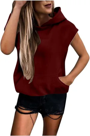 Lpmadey Short Sleeve Hoodies for Women Athletic Workout Shirts Exercise Sweatshirts Lightweight Pullover Tops with Pocket