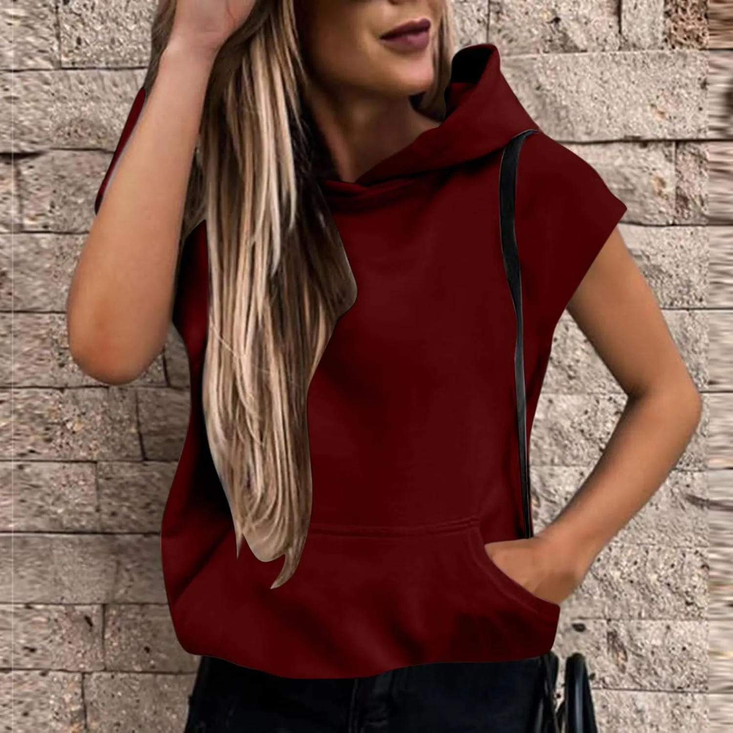 Lpmadey Short Sleeve Hoodies for Women Athletic Workout Shirts Exercise Sweatshirts Lightweight Pullover Tops with Pocket
