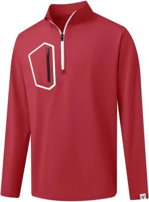 M MAELREG Quarter Zip Pullover Men Moisture Wicking Fleece lined Dry Fit Mock Neck Golf 1/4 Zip Pullover Mens Sweatshirt