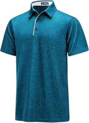M&F EVENMINE Mens Polo Shirt Quick Dry Performance Short Sleeve Shirts Golf Shirt for Men