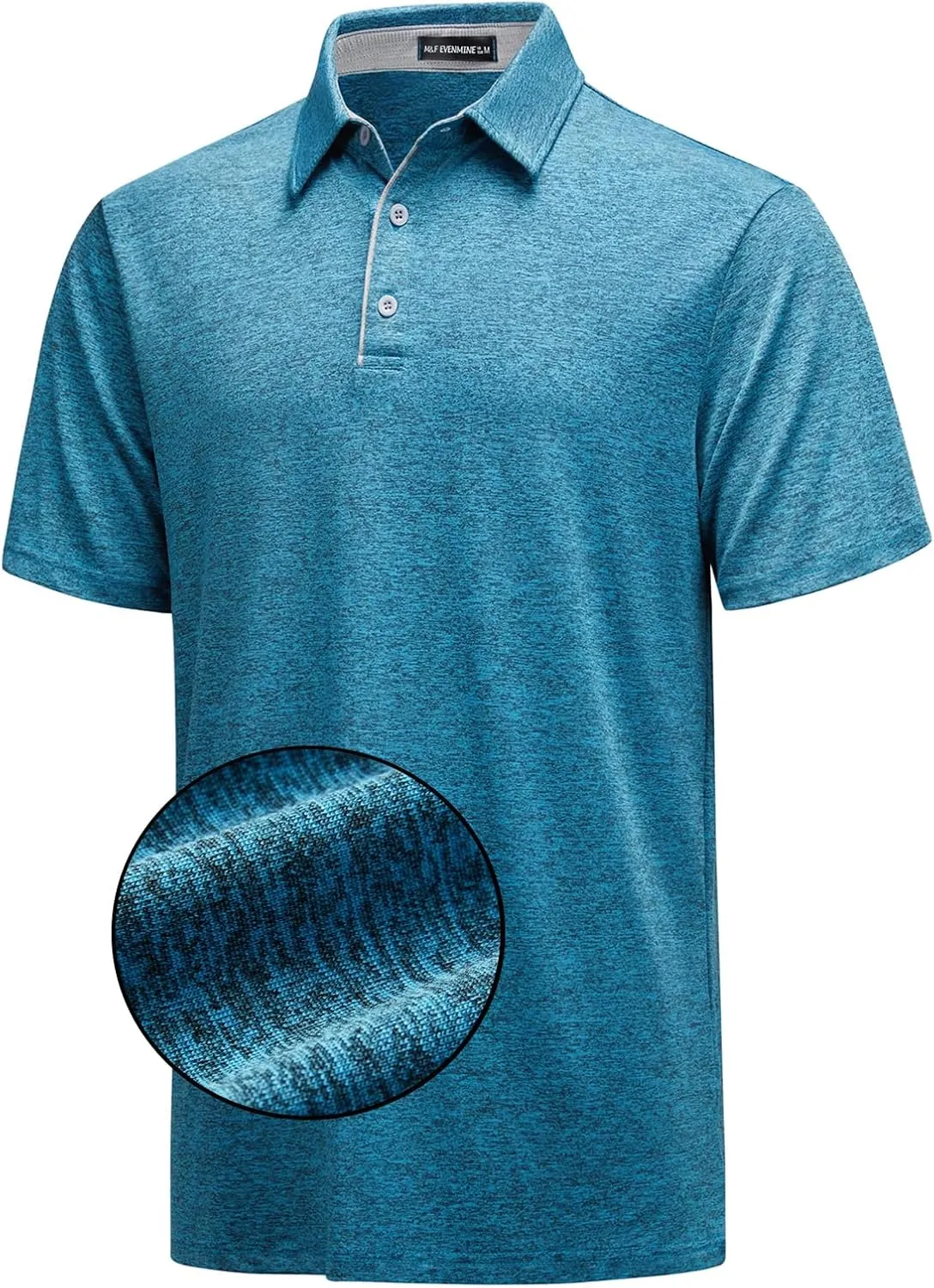 M&F EVENMINE Mens Polo Shirt Quick Dry Performance Short Sleeve Shirts Golf Shirt for Men