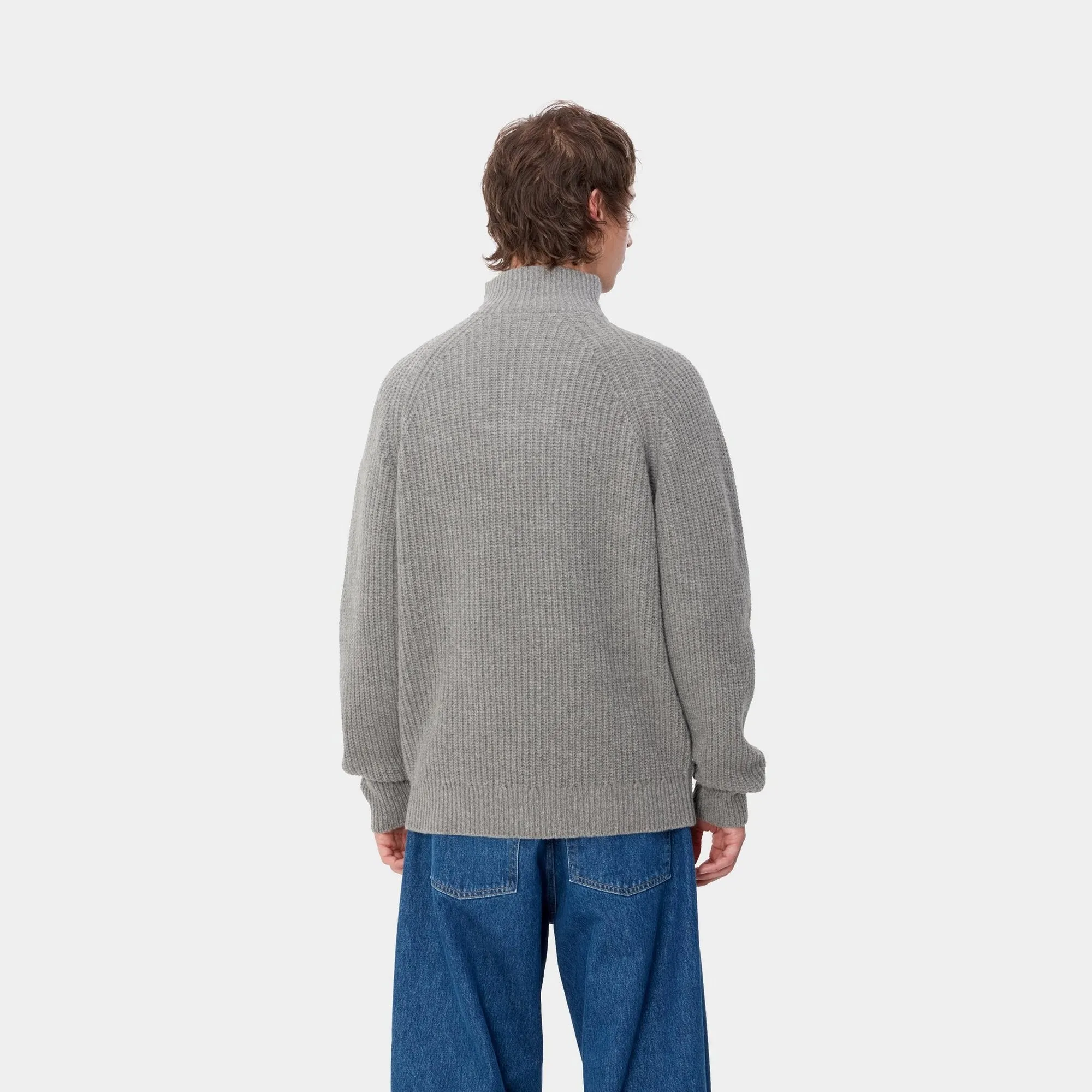 Marlon Half Zip Sweater | Grey Heather