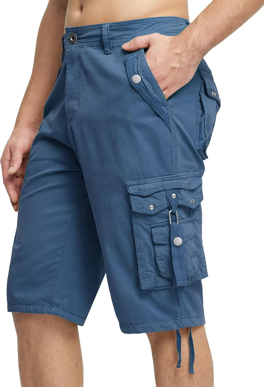 Mens Cargo Shorts Casual Shorts Hiking Shorts Below Knee Relaxed Fit Multi Pockets Running Joggers Outdoor Mens Shorts