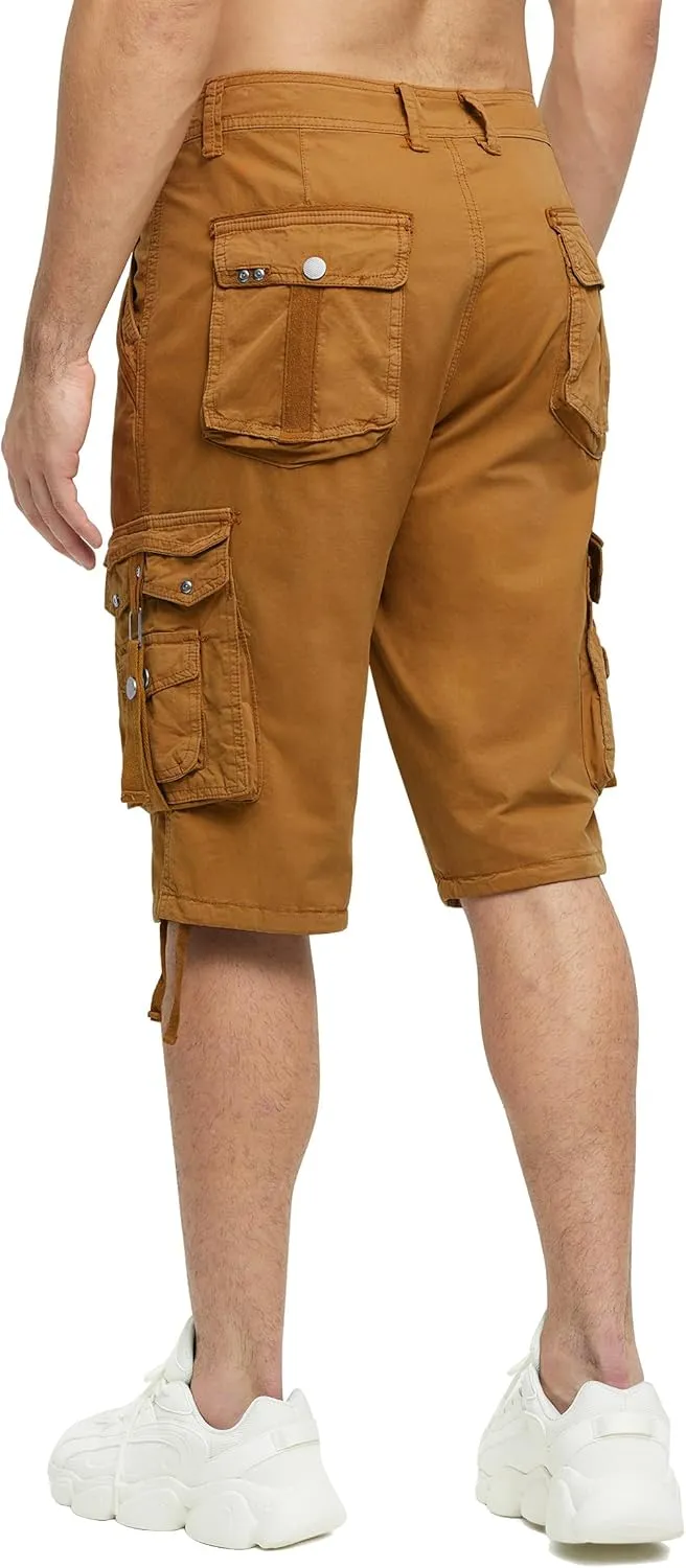 Mens Cargo Shorts Casual Shorts Hiking Shorts Below Knee Relaxed Fit Multi Pockets Running Joggers Outdoor Mens Shorts
