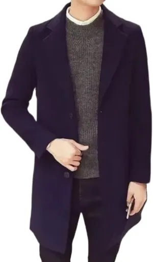Mens Casual Business Trench Coat Mens Male Coats Long Jackets