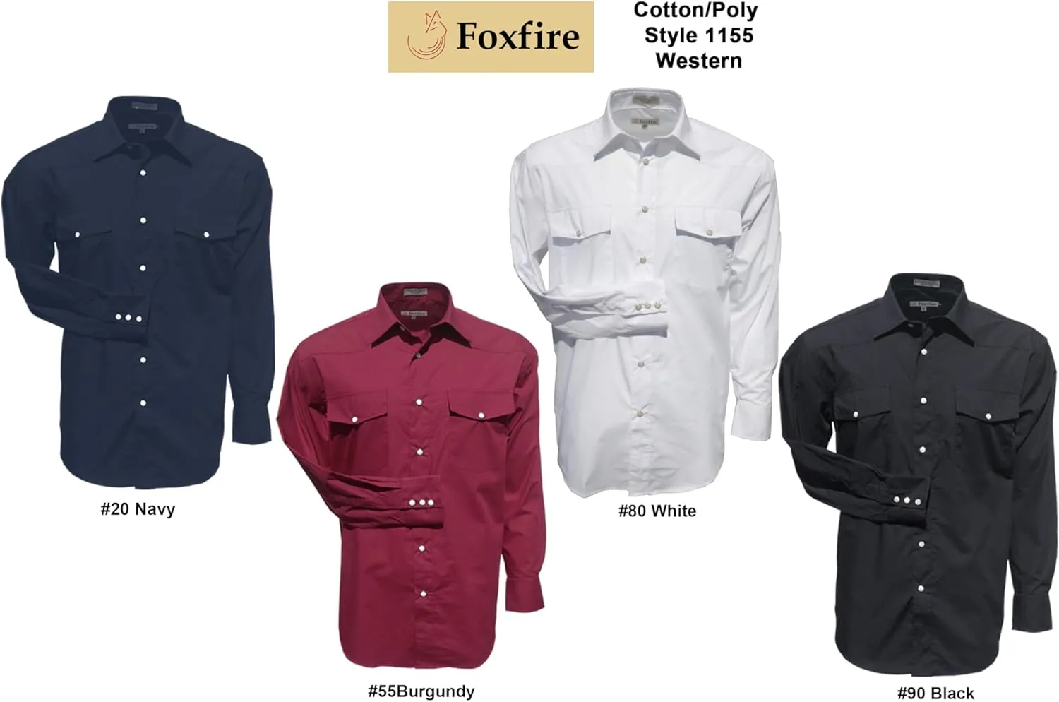 Men's Casual Western Snap Shirt Regular, Big & Tall Sizes, Long Sleeve Pockets Cotton Blend