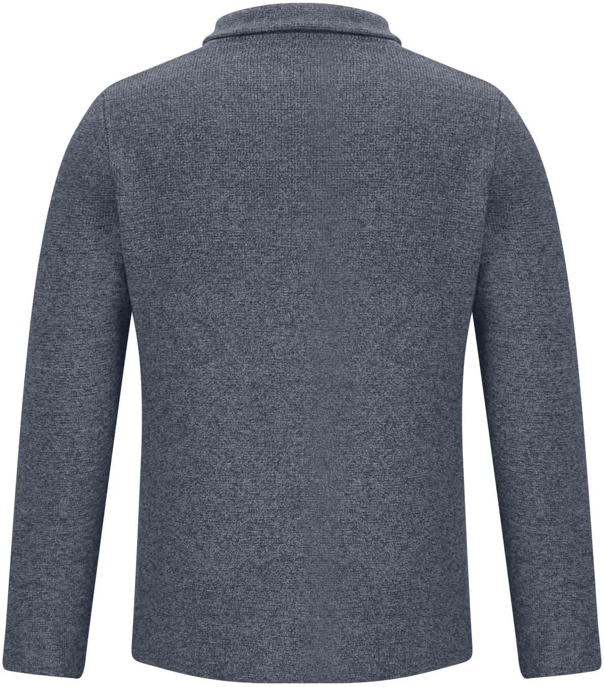 Mens Fashion Knitted Blazers Sweaters Button Down Stand Collar Cardigan Long Sleeve Casual Sweater with Pockets
