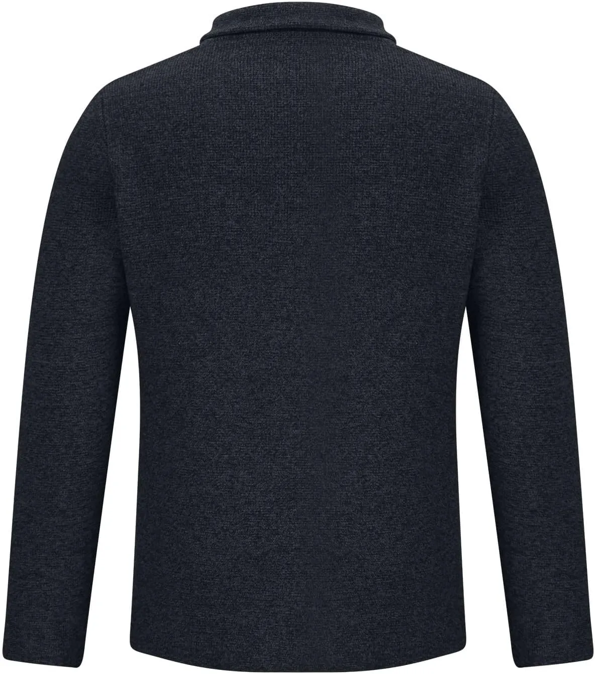 Mens Fashion Knitted Blazers Sweaters Button Down Stand Collar Cardigan Long Sleeve Casual Sweater with Pockets