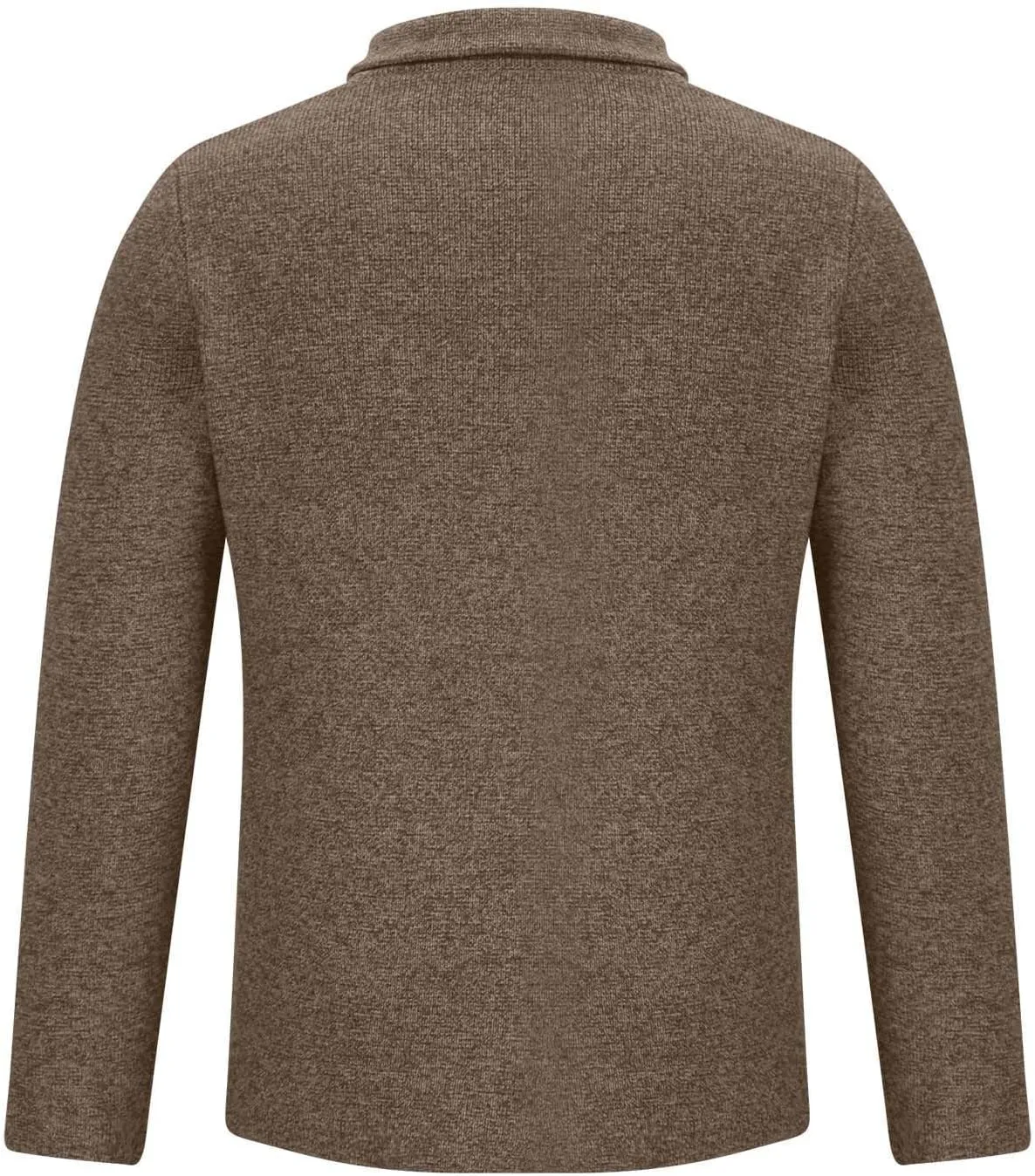 Mens Fashion Knitted Blazers Sweaters Button Down Stand Collar Cardigan Long Sleeve Casual Sweater with Pockets