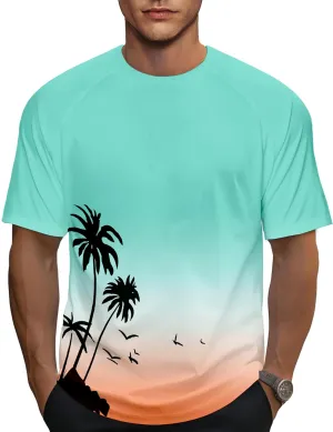 Mens Graphic T-Shirts Fashion Crew Neck Tshirts Gym Muscle Athletic Workout Summer Tee Shirt Top for Man