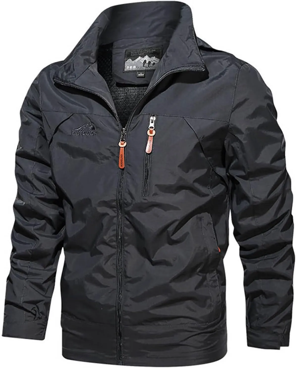 Mens Hooded Outdoor Jacket 2024 Fashion Winter Warm Trench Coat Long Sleeve Zipper Cargo Overcoat Multi Pocket