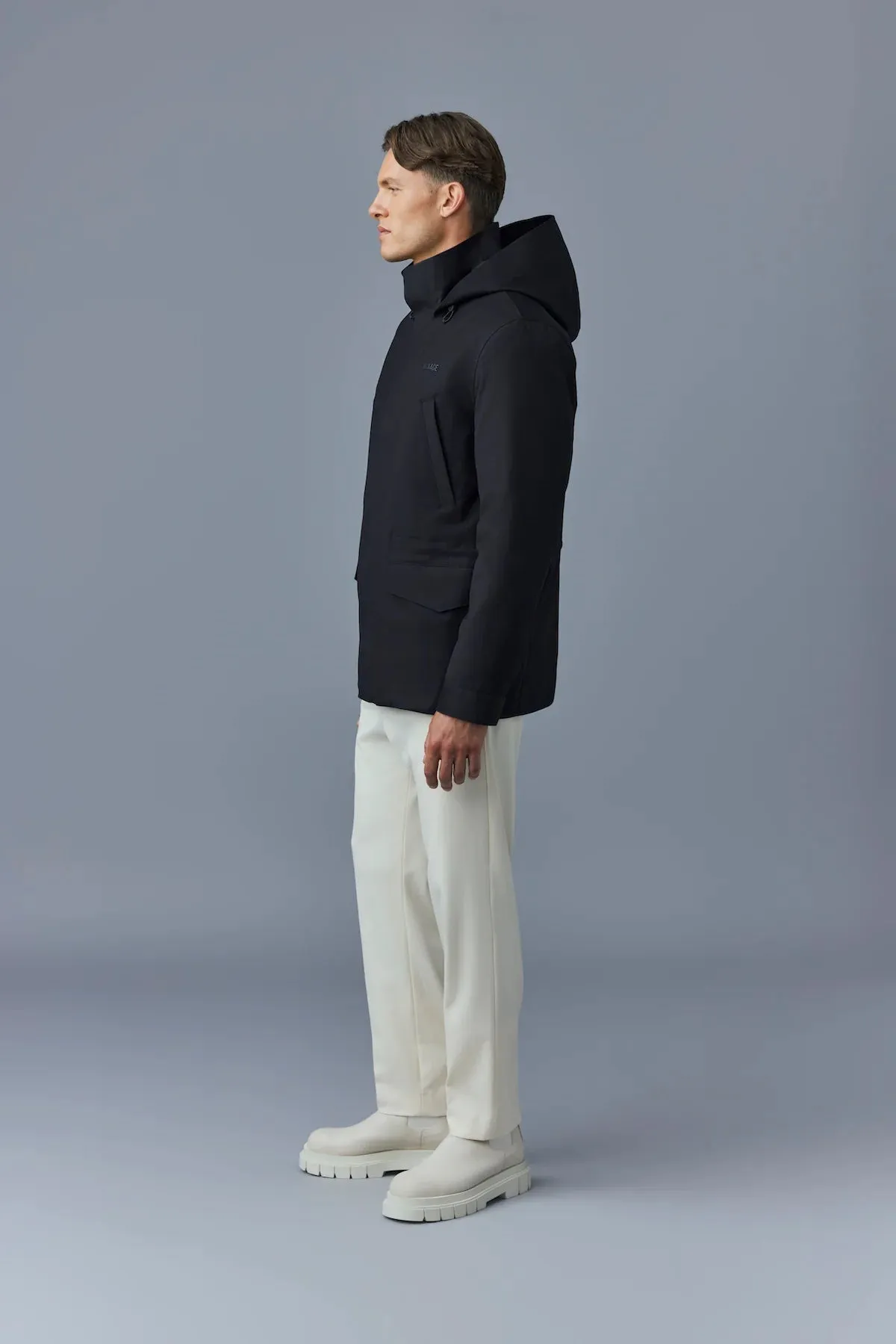 Men's Mackage Morris City Rain Coat - Black