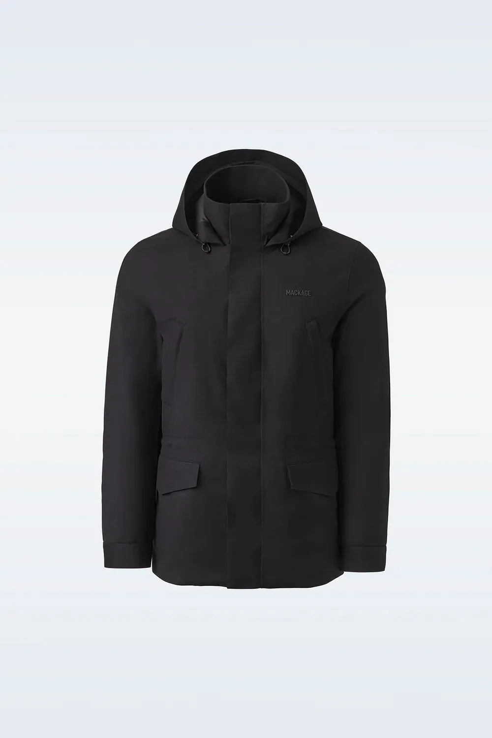 Men's Mackage Morris City Rain Coat - Black