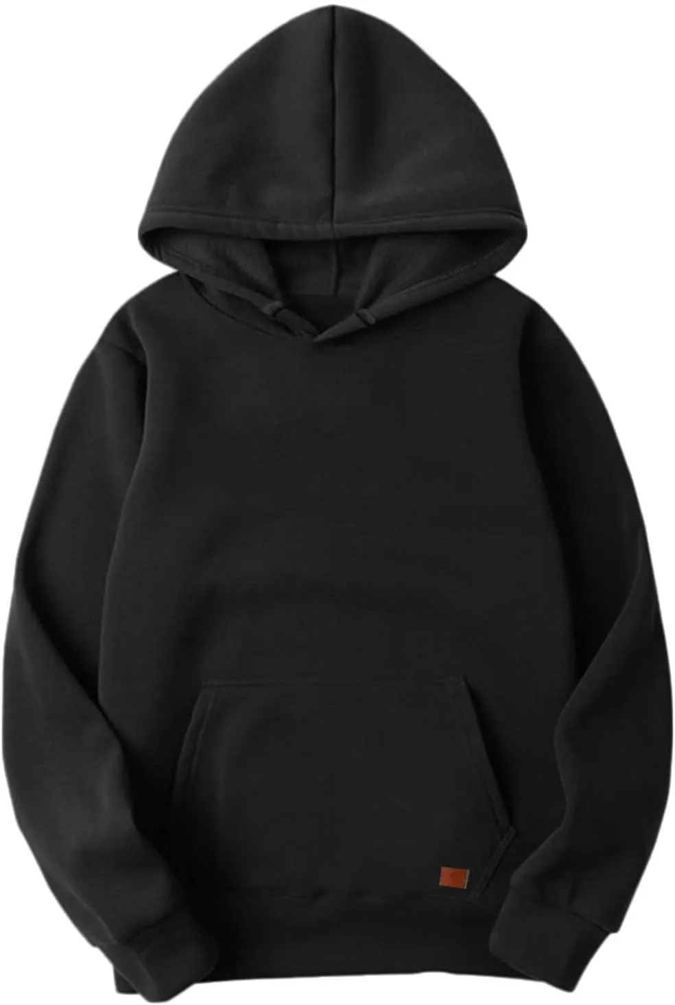 Mens Oversized Hoodies Pullover Solid Vintage Long Sleeve Sweatshirt Heavyweight Baggy Streetwear Top Athletic