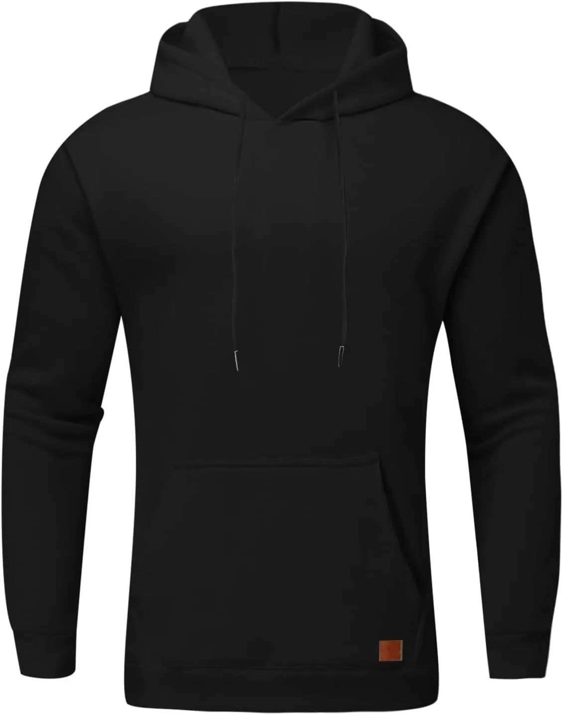 Mens Oversized Hoodies Pullover Solid Vintage Long Sleeve Sweatshirt Heavyweight Baggy Streetwear Top Athletic