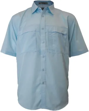 Men's Pescador Polyester Short Sleeve Fishing Shirt Wicking Fabric Sun Protection Casual Button Down Shirt