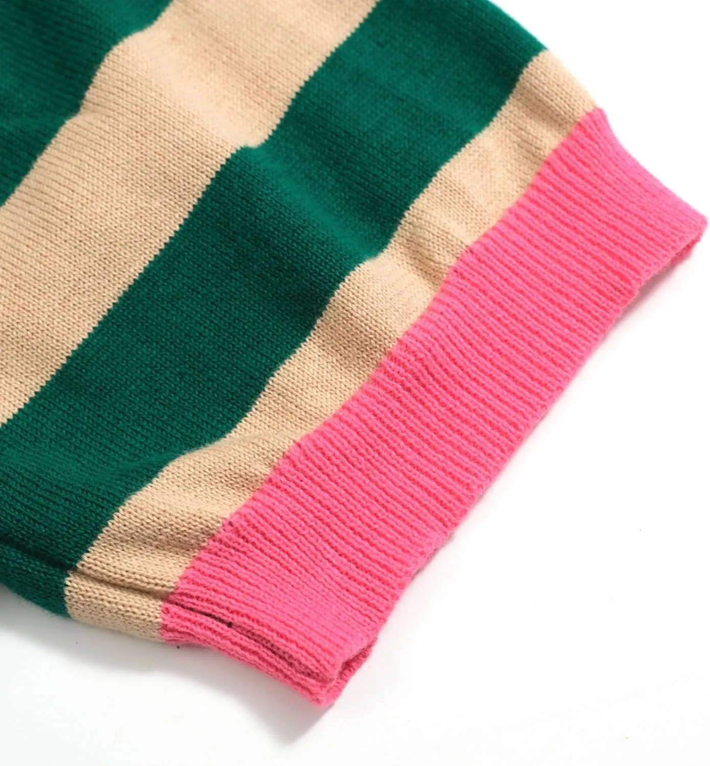 Men's Retro Stripes Knitted Polo Shirt, 1960s Mod Style Vintage Polo Cotton Shirt with Button