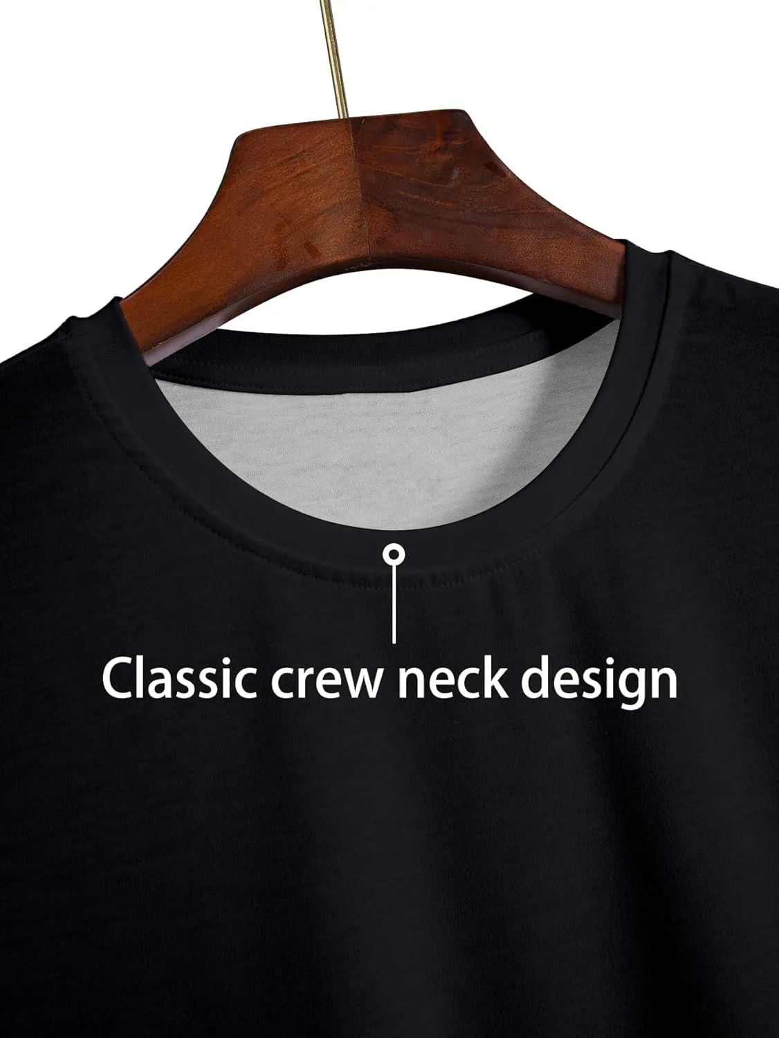 Men's Short-Sleeved Graphic T-Shirt Letters Fashion Printing Round Neck T-Shirt