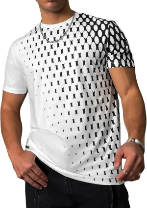Men's Short-Sleeved Graphic T-Shirt Letters Fashion Printing Round Neck T-Shirt