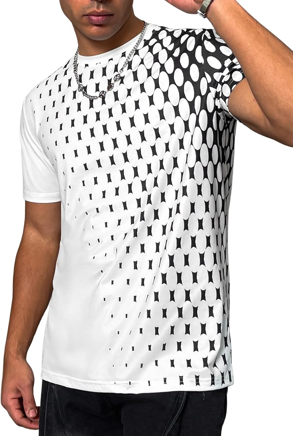 Men's Short-Sleeved Graphic T-Shirt Letters Fashion Printing Round Neck T-Shirt