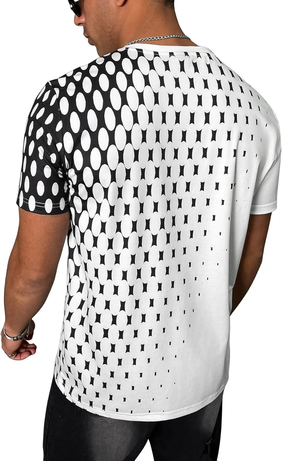 Men's Short-Sleeved Graphic T-Shirt Letters Fashion Printing Round Neck T-Shirt