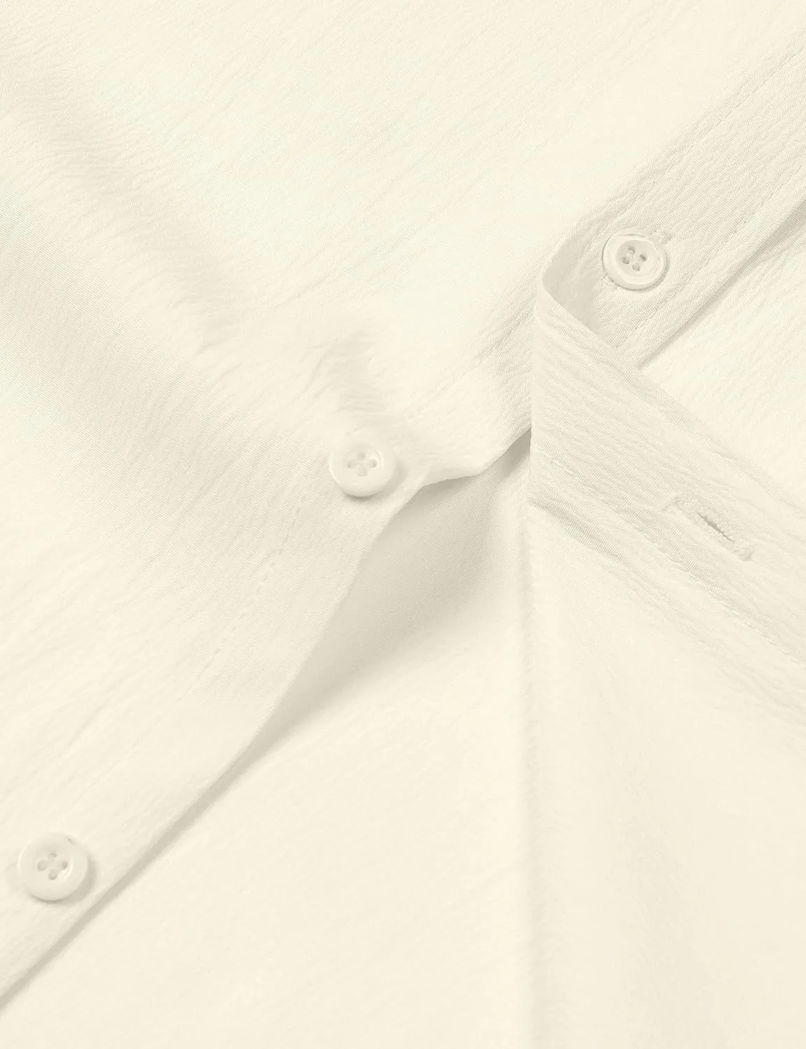 Men's Stretch Wrinkle Free Short Sleeve Texture Shirt Summer Lightweight Button Down Shirts for Beach Vacation