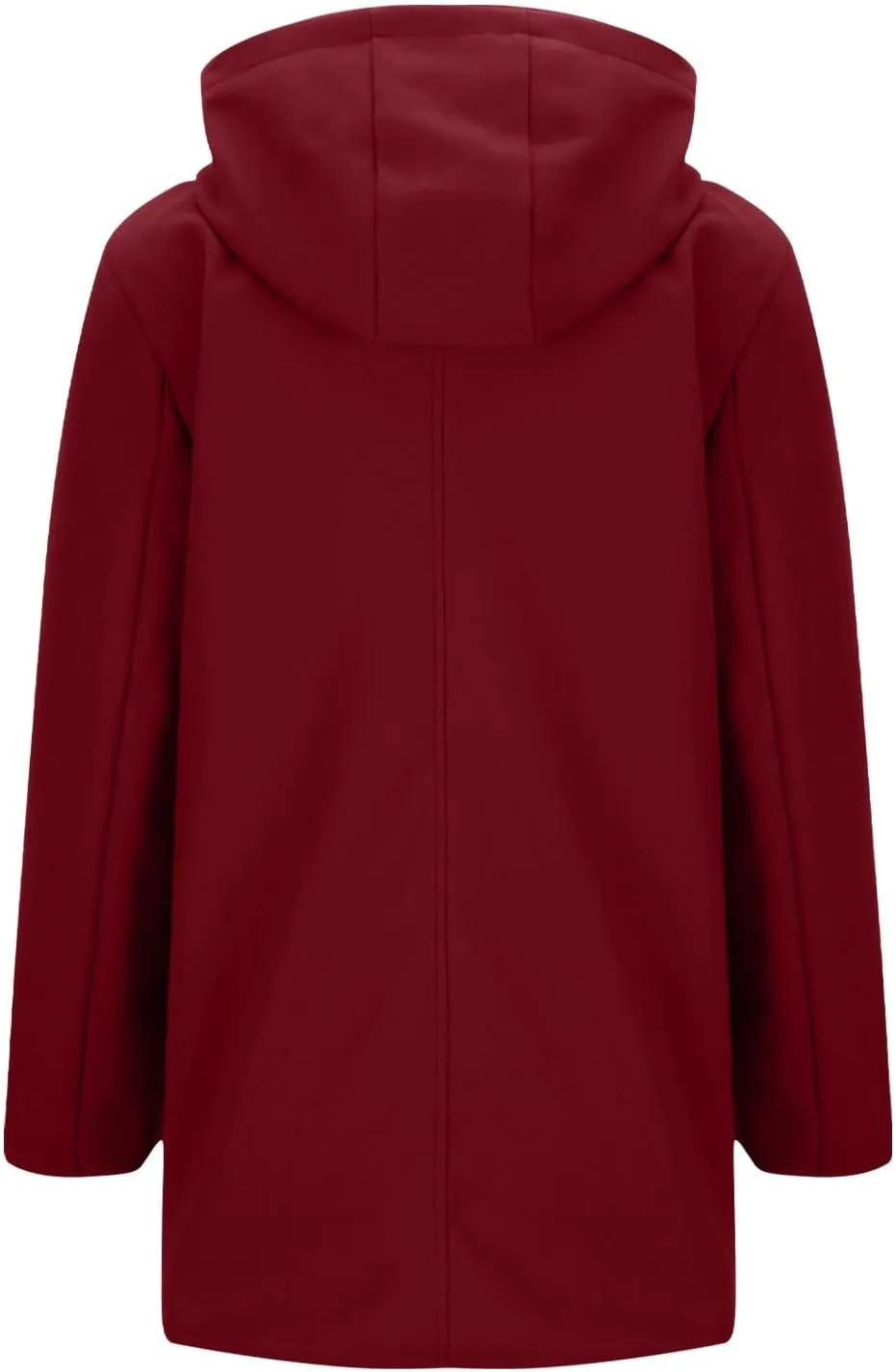 Mens Zip Up Trench Coats Winter Wool Blend Fashion Long Jackets Casual Long Sleeve Mid Length Hooded Overcoat